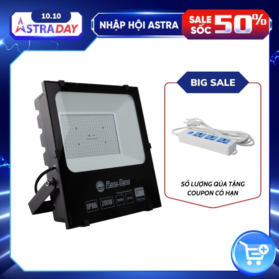 Đèn ngoài trời chiếu Pha LED 200W Rạng Đông Model: CP06/200W - Hàng chính hãng- Giá gốc tận xưởng