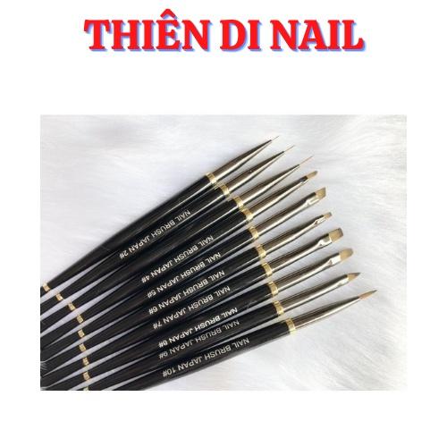 Set cọ 10 cây lông chồn vẽ móng Thiên Di Nail