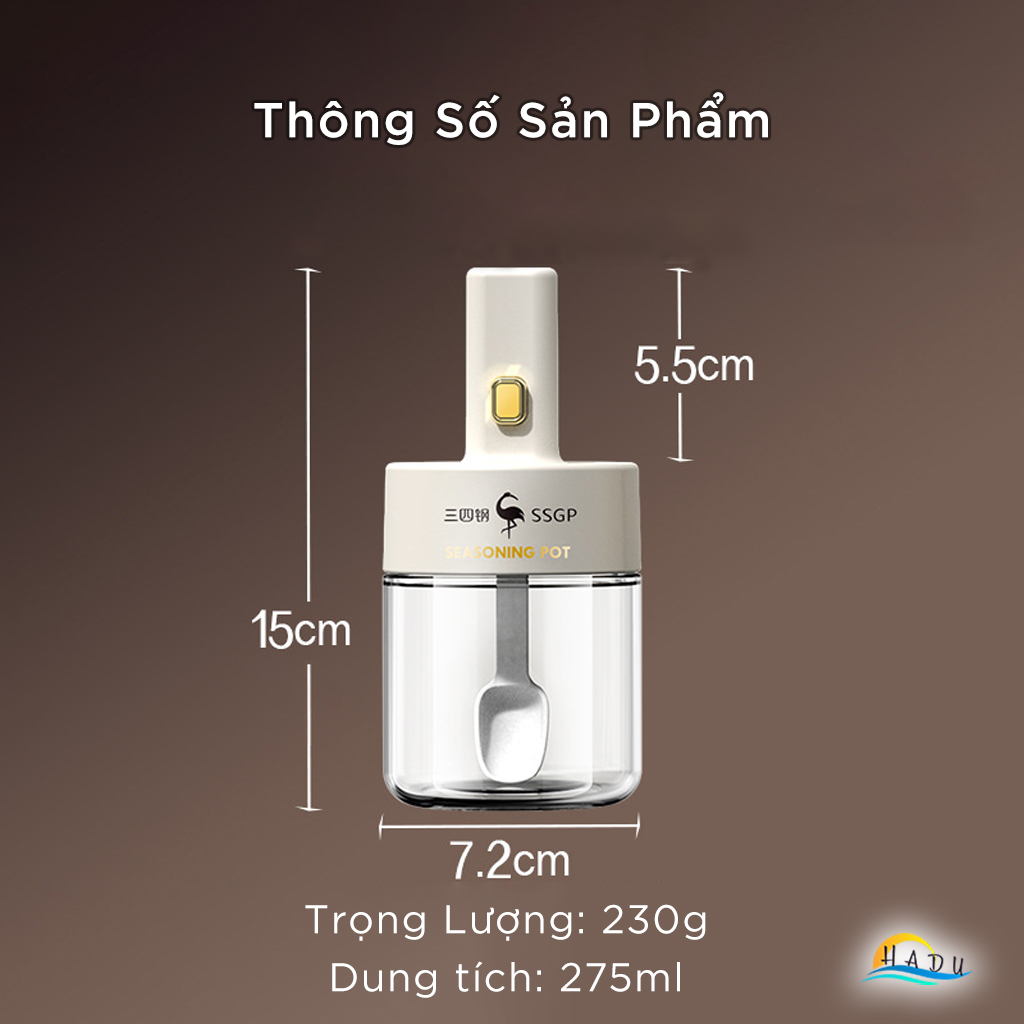 Hộp Lọ Hũ Đựng Gia Vị Thủy Tinh Thông Minh Cao Cấp Đạt Chất Lượng LFGB Đức SSGP