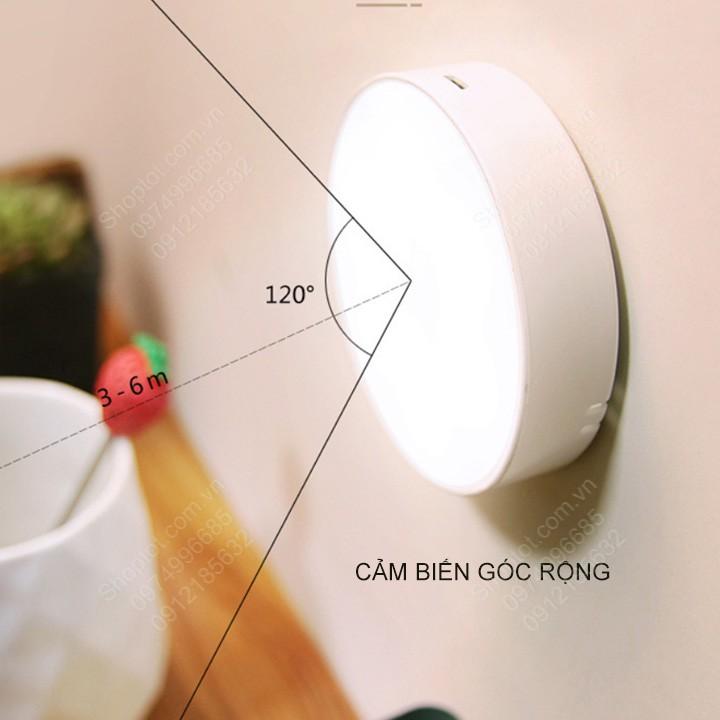 Đèn Led cảm biến hồng ngoại nhỏ gọn, 6 mắt led gắn tủ, hành lang, bếp, gường có miếng dán nam châm rất tiện