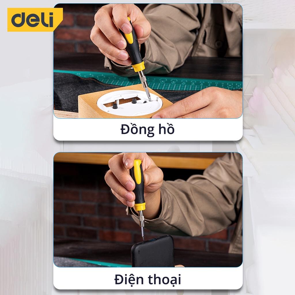 Bộ Tua Vít Sửa Chữa Đa Chức Năng Deli Tools 21 Chi Tiết Cao Cấp - Chất Liệu Siêu Bền, Thiết Kế Gọn Nhẹ Tinh Tế - DL1021D