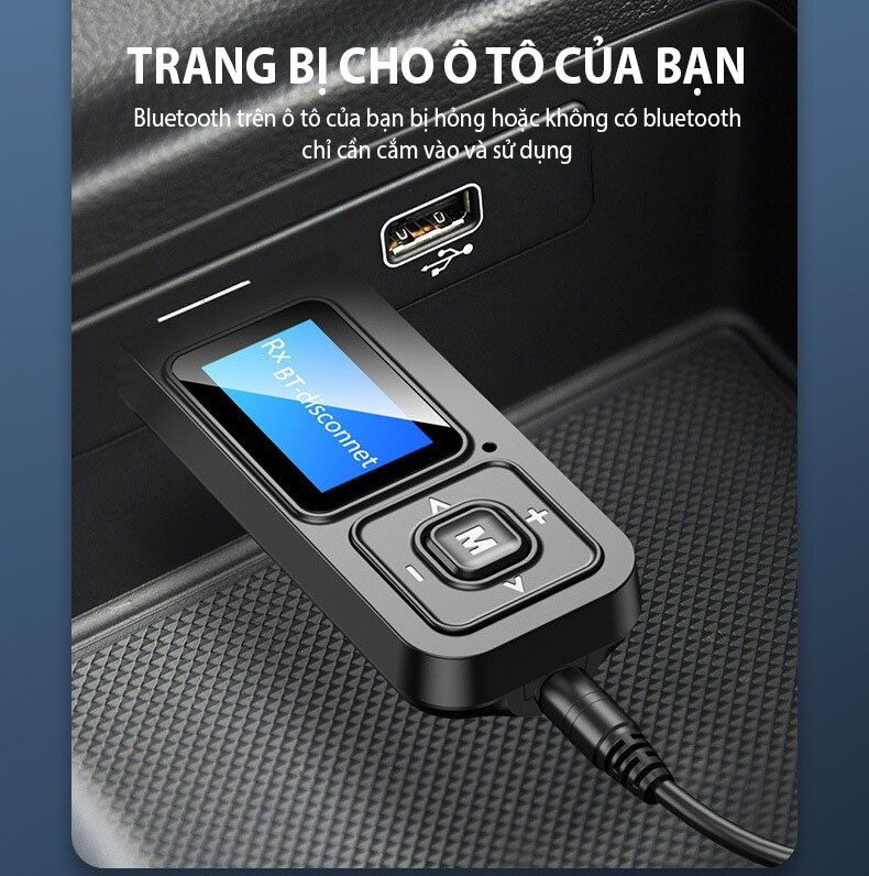 Hàng Chính Hãng - Bộ Thu Phát Bluetooth BT-03-LJA Bluetooth 5.0 Phạm Vi 15m Dễ Sử Dụng Chế Độ Chuyển Đổi Linh Hoạt Âm Thanh Hi-Fi Màn LCD Nhỏ Gọn Hỗ Trợ Đàm Thoại Tương Thích Rộng Rãi Android Ios TV PC Pin Lithium 4 tiếng Cổng Sạc Micro USB - ROGTZ
