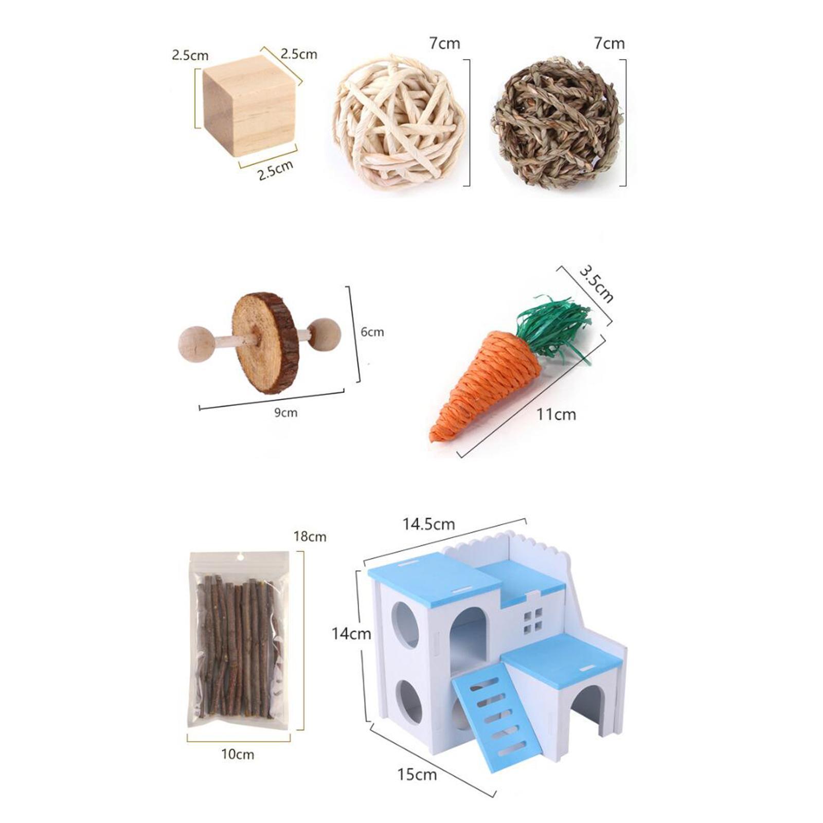 Hamster Chew Toys Wood Branches Small Pet Molar Toys for Parrot Hamster Mice
