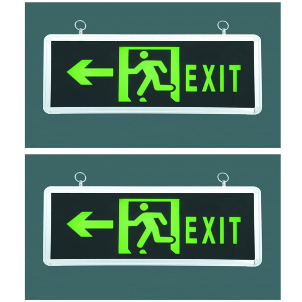 Bộ 2 đèn Exit rẽ trái có mũi tên chỉ dẫn