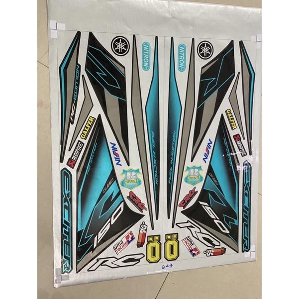 Tem rời exciter 150 Xanh đen Candy