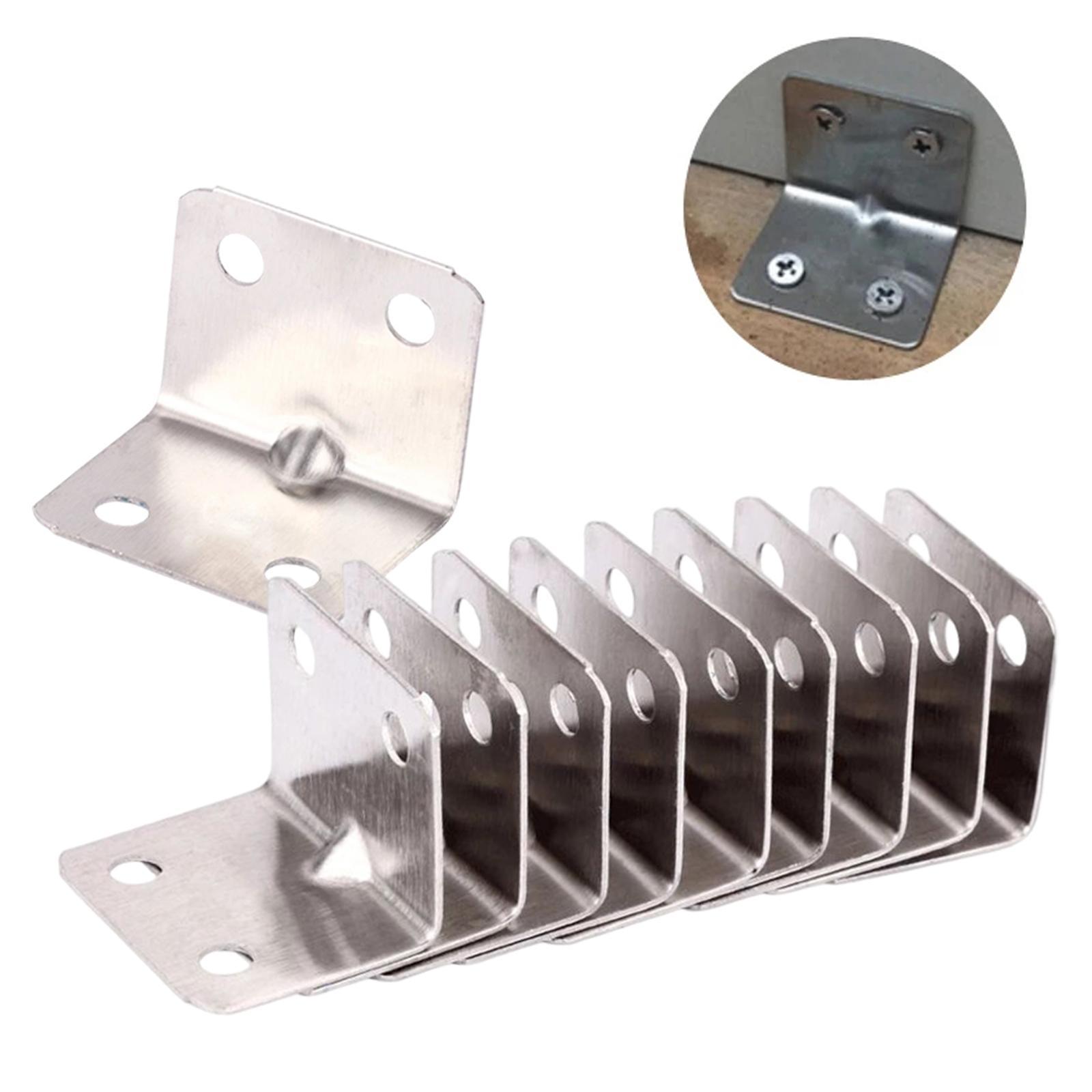 10x Corner  Furniture Hardware Connection 90 Degree Brackets for Table