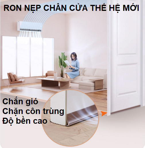 Thanh chắn cửa chống ồn, chống thoát hơi gió điều hòa. Nẹp cửa ZICZAC thế hệ mới chặn gió khe cửa