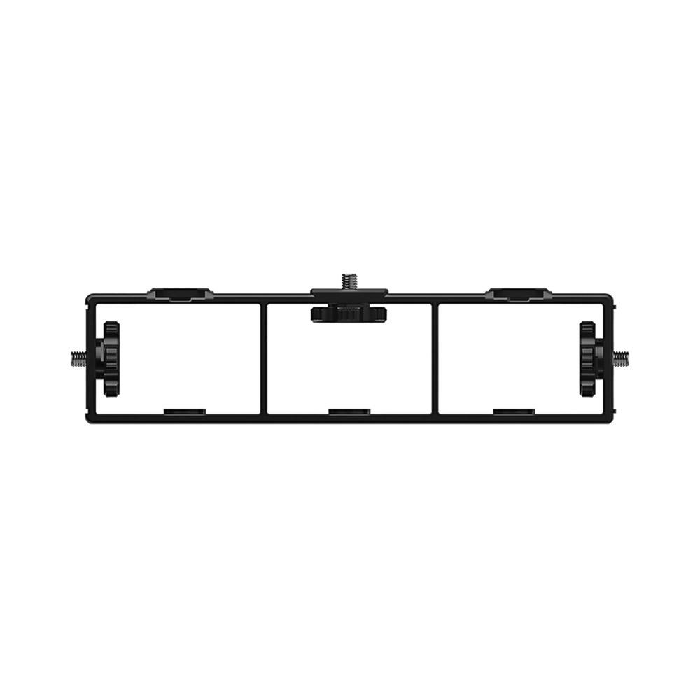Multi-functional Extension Photography Bracket Cage Holder Rig with Dual Hot Shoe Mount 1/4 Inch Screw Mount Flash