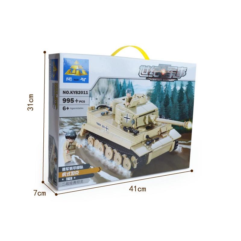 Đồ chơi Lắp Ráp Xe Tank Đức Thế chiến II - War Tank Kazi 82011 - Xếp hình thông minh - Mô hình trí tuệ