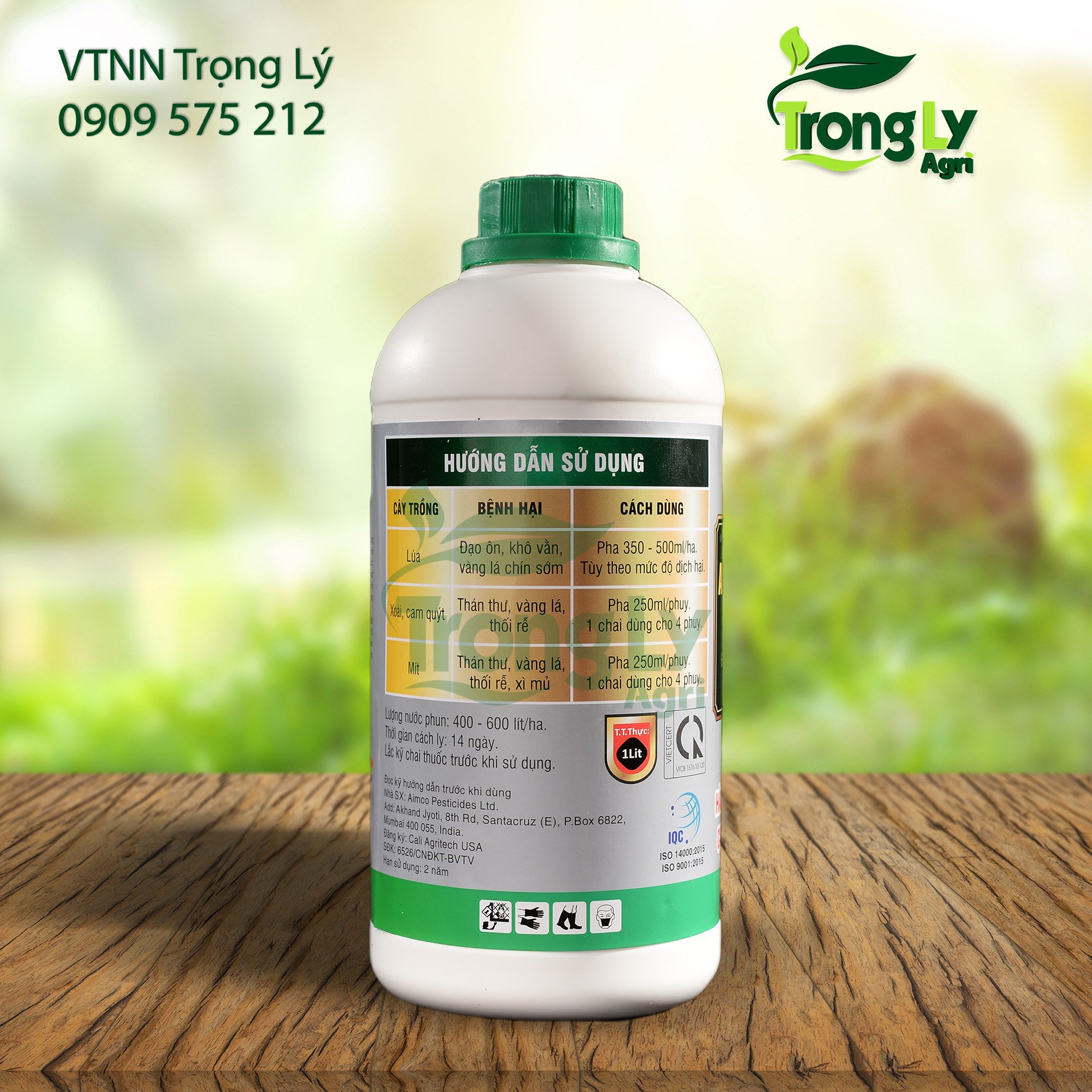 AVIL CALI 100SC DIAMOND - Quản lý Nấm Bệnh phổ rộng, Thán Thư, Đạo Ôn, Khô Vằn, Cháy bìa lá, Rỉ sắt