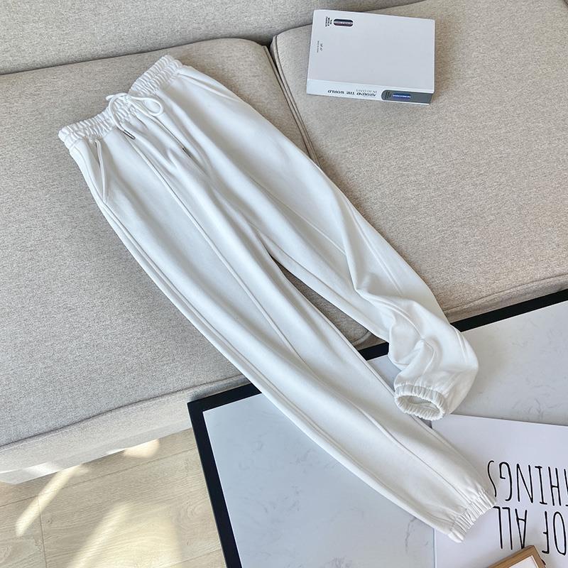 Quần jogger nữ bo gấu gân giữa vải thun da cá - Quần Harem lưng cao ống rộng phong cách Ulzzang bo gấu gân giữa