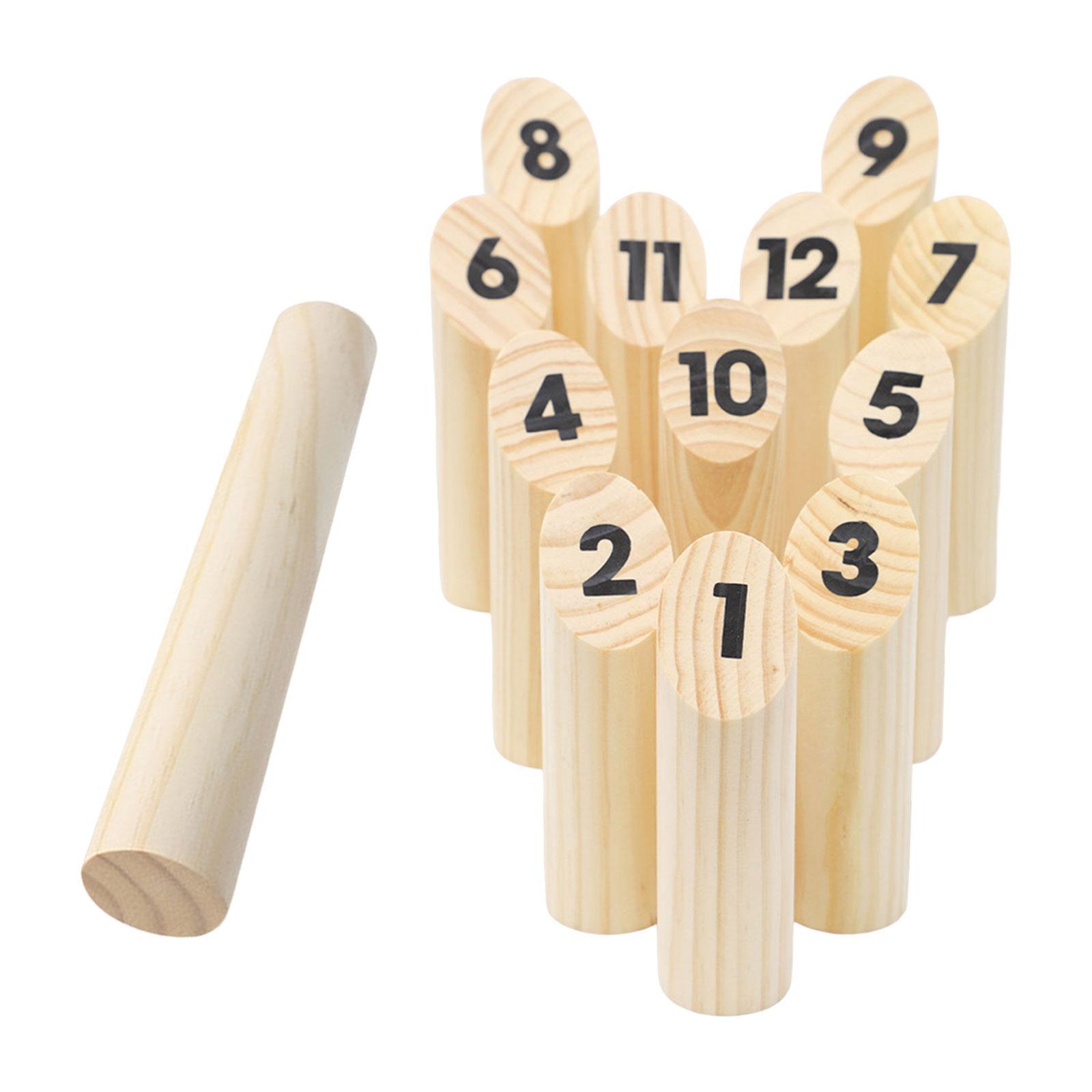 Wood Tossing Game Family Game Numbered Block for Indoor Outdoor garden