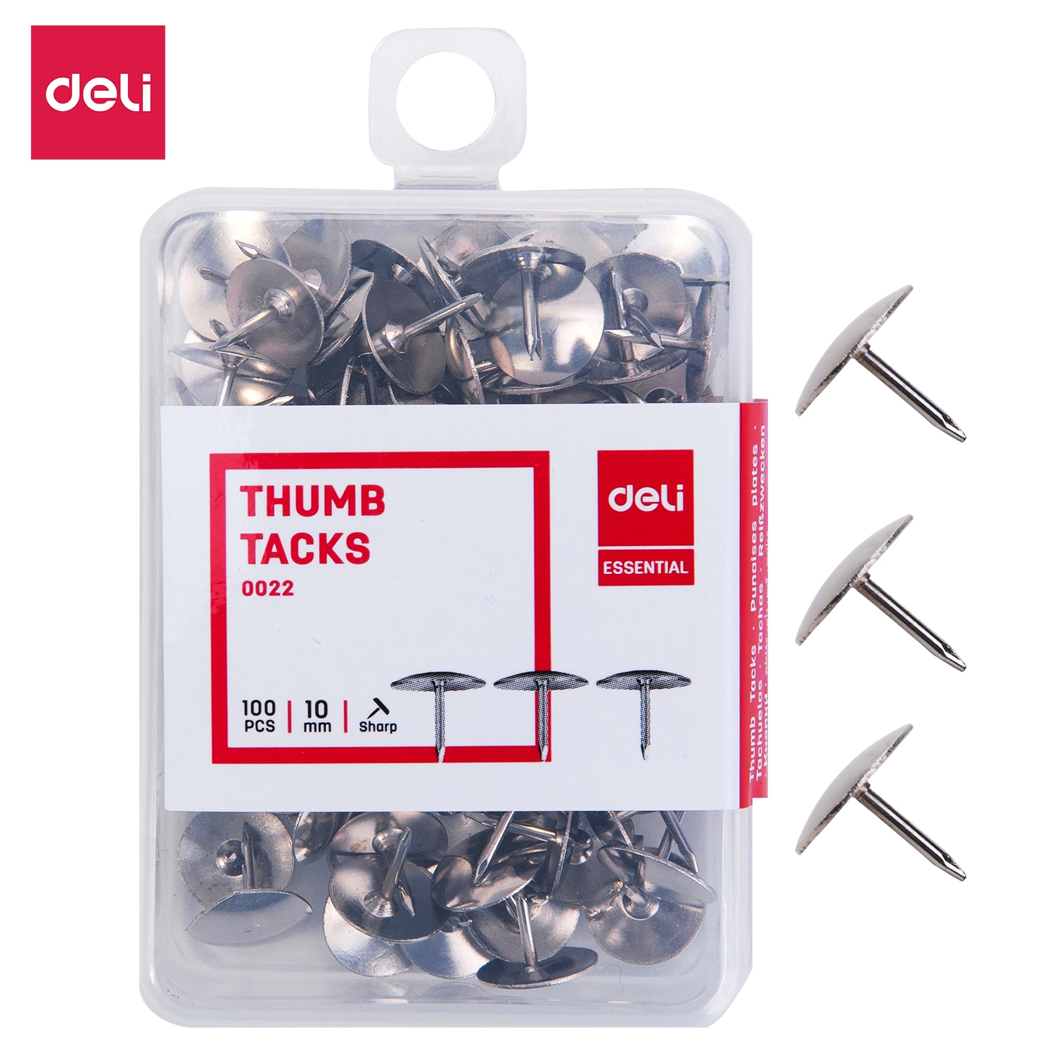 Ghim Cài Đóng Túi #3, 10Mm Deli, Bạc - 2 Hộp E0022