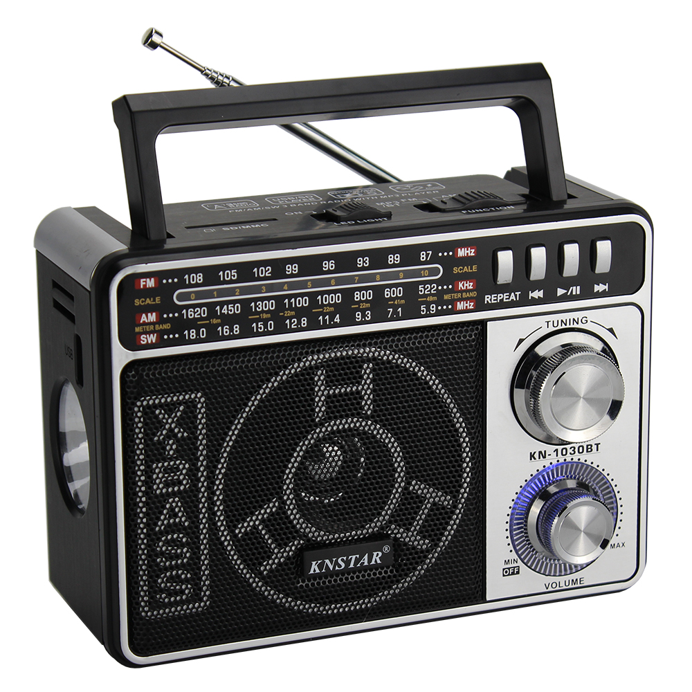 ĐÀI FM KNSTAR-1030BT Chất Lượng Tốt Am Fm Sw Đa Chức Năng Radio Với USB/Khe Cắm SD- Hàng chính hãng