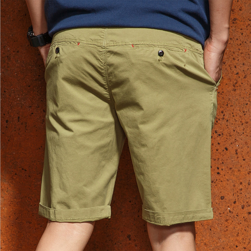 Summer solid color men's shorts Korean thin stretch men's pants