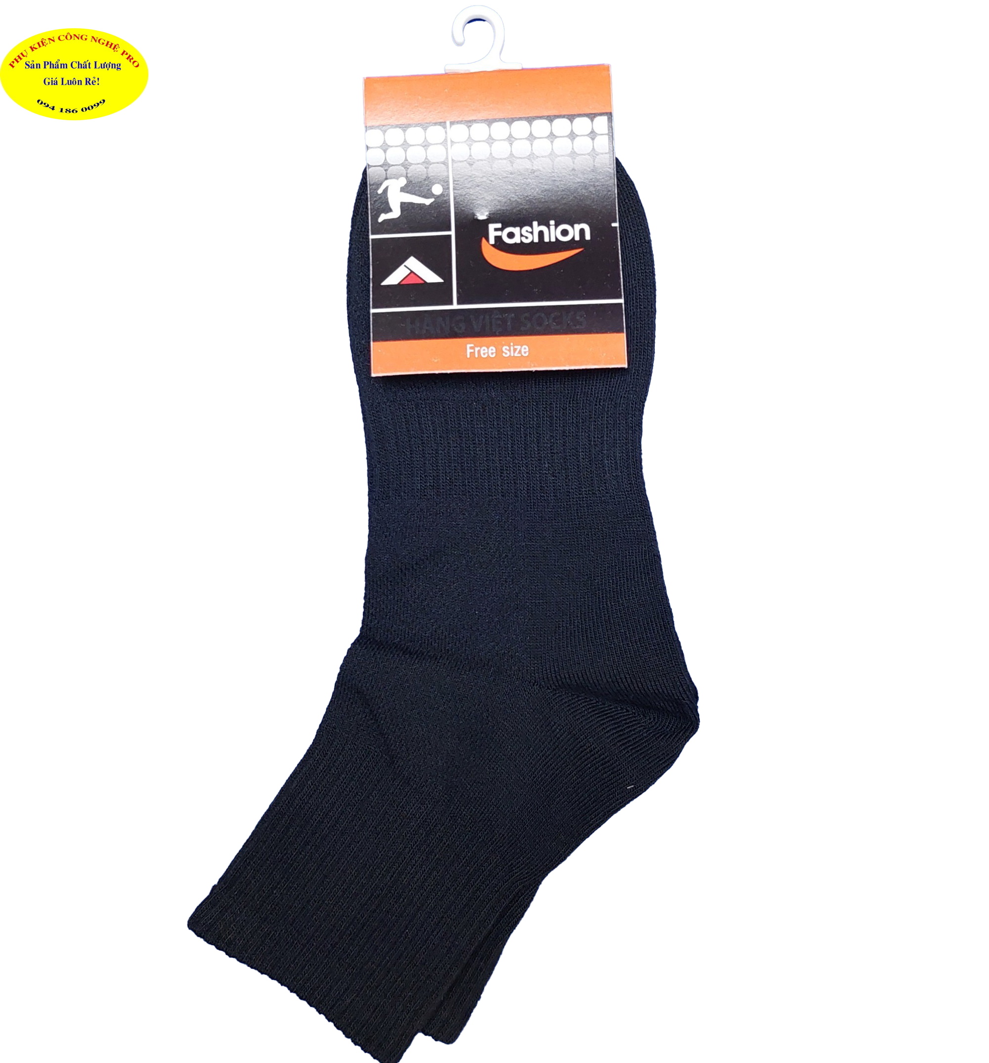 TẤT VỚ NAM Loại cổ cao Dài  33cm Không in chữ Thương hiệu HÀNG VIỆT SOCKS Chất liệu thun cotton, co giãn, Thoáng mát