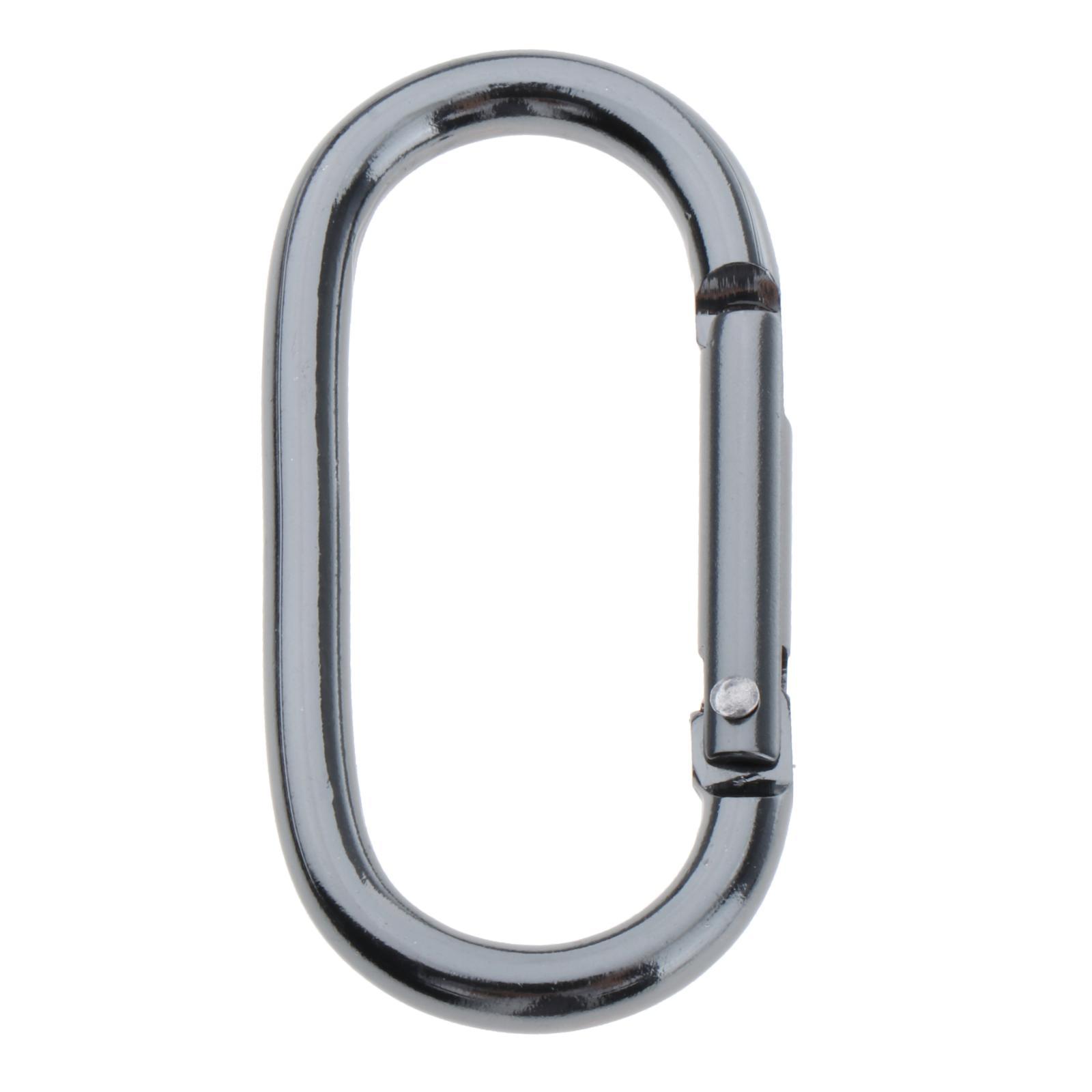 2x5Pcs/set D Shaped Aluminum Alloy Climbing Buckle Key Carabiner Clip  Tool