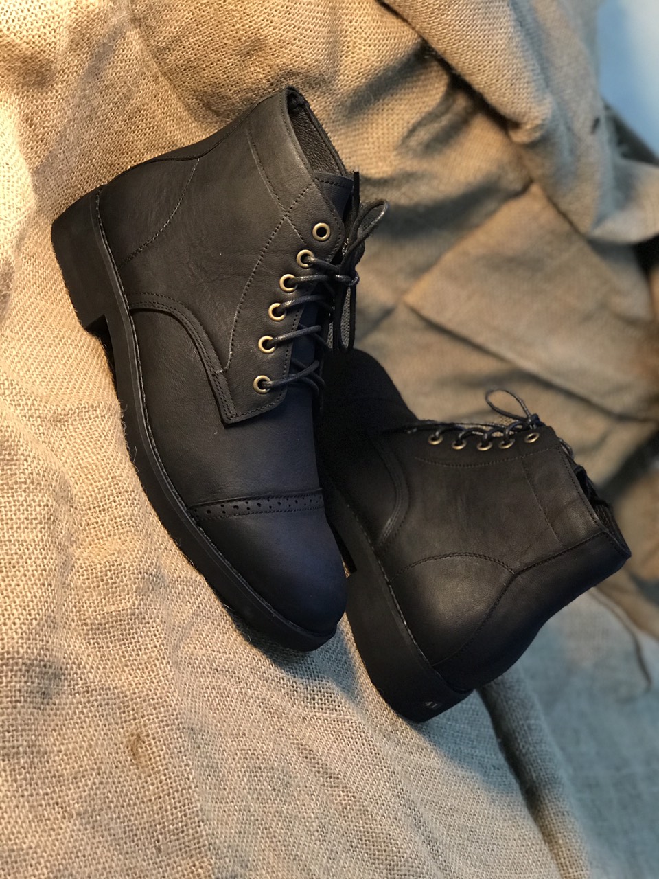 Giày cao cổ nam da bò sáp MAD Iron Boots