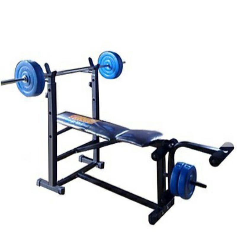 Ghế tập tạ đơn Hoàng Đức tăng chỉnh kèm găng tay tập tạ xuki