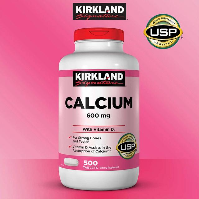 Canxi cho người lớn Mỹ Kirkland Signature Calcium 600mg with Vitamin D3 phát triển hệ thống xương, phòng chống loãng xương - OZ Slim Store