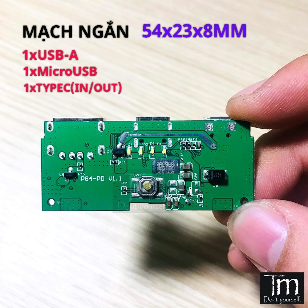 Mạch Sạc Dự Phòng Sạc Nhanh QC3.0 PD3.0 Chip IP5328 18W Mạch Mới