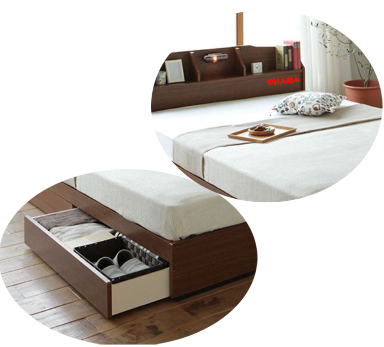 Giường ngủ cao cấp HMR Lõi xanh chống ẩm OHAHA 003- Brown Bed