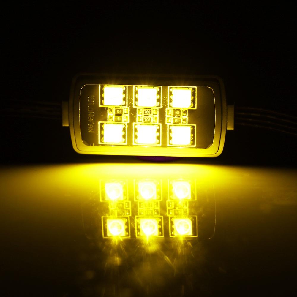 Dây đèn LED 6 RGB 36 bóng không dây trang trí đuôi xe mô tô thông minh điều khiển từ xa