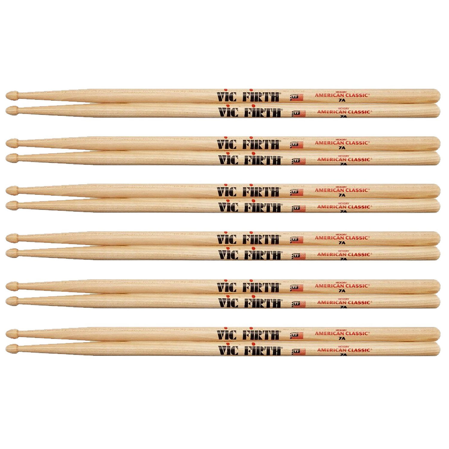 Dùi Trống Vic Firth 7A - American Classic Hickory Drumsticks - Kèm Móng Gảy DreamMaker