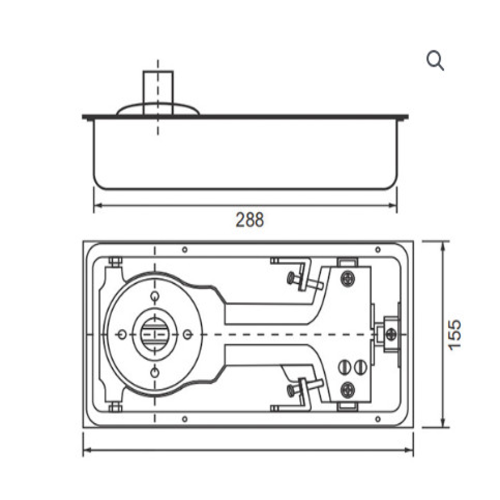 Bản lề sàn Panasonic P-818 , cánh < 115kg  - Hàng chính hãng