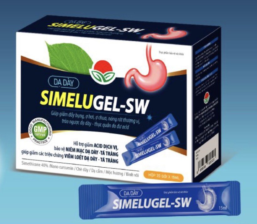 Gel dạ dày Simelugel - SW Sunway, hộp 20 gói x 15ml