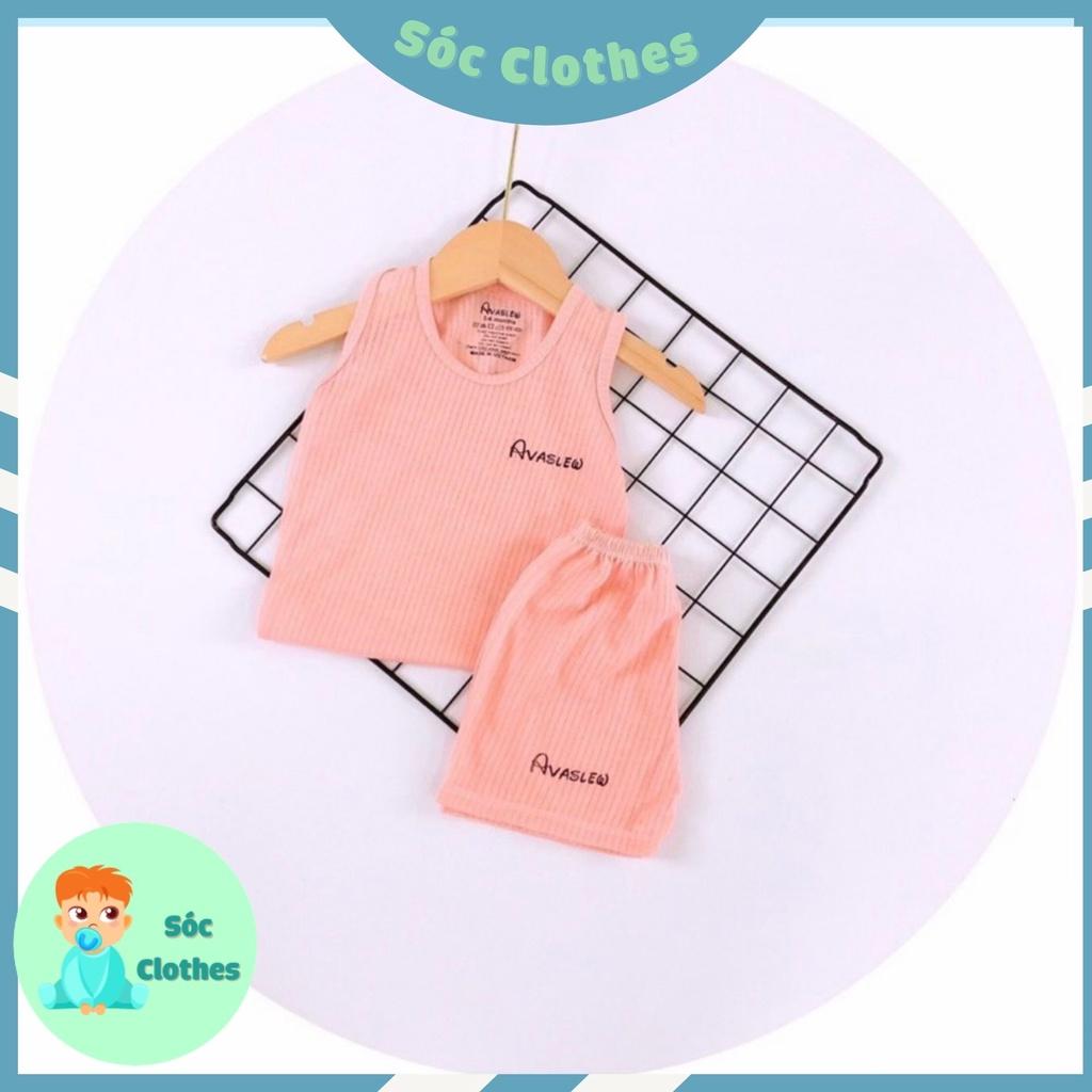 Bộ Ba Lổ Thun Tăm Gân Size Nhí Cho Bé Diện Vào Mùa Hè 3-13kg