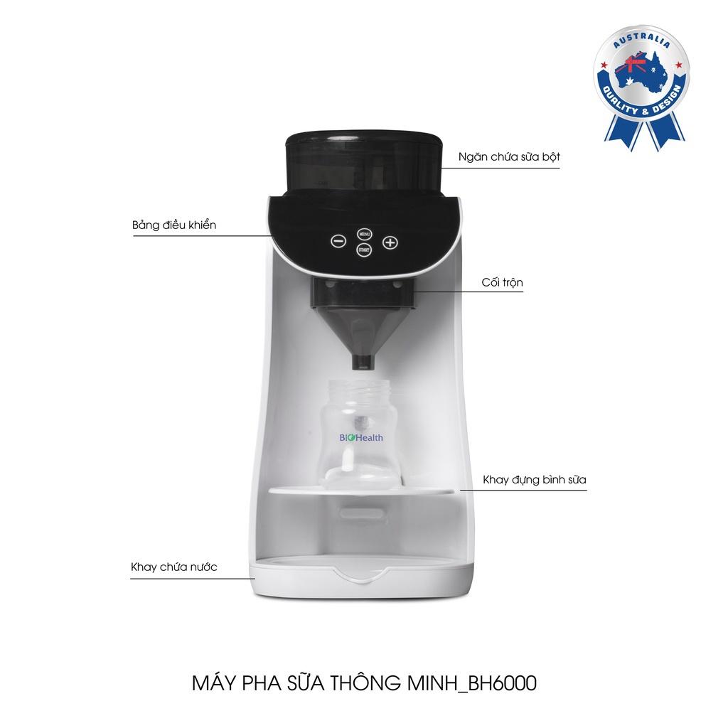 Máy pha sữa tự động cho bé BioHealth BH6000 tính năng pha sữa nhanh 8-10s không bón cục, bọt khí
