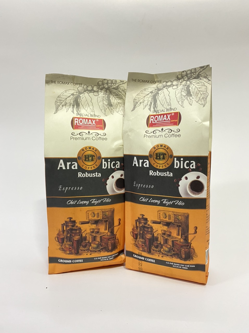 Cà phê rang xay ROMAX HT Arabica Robusta Espresso 500gr - Romax Coffee