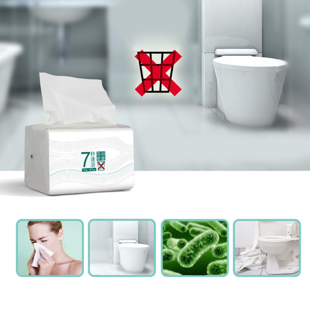 3 gói khắn giấy 3 lớp hút ẩm chịu lực chống rách hòa tan tốt trong nước