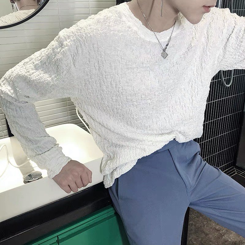 Áo thun nam tay dài Premium - Luxury Wrinkled Foam Fabric