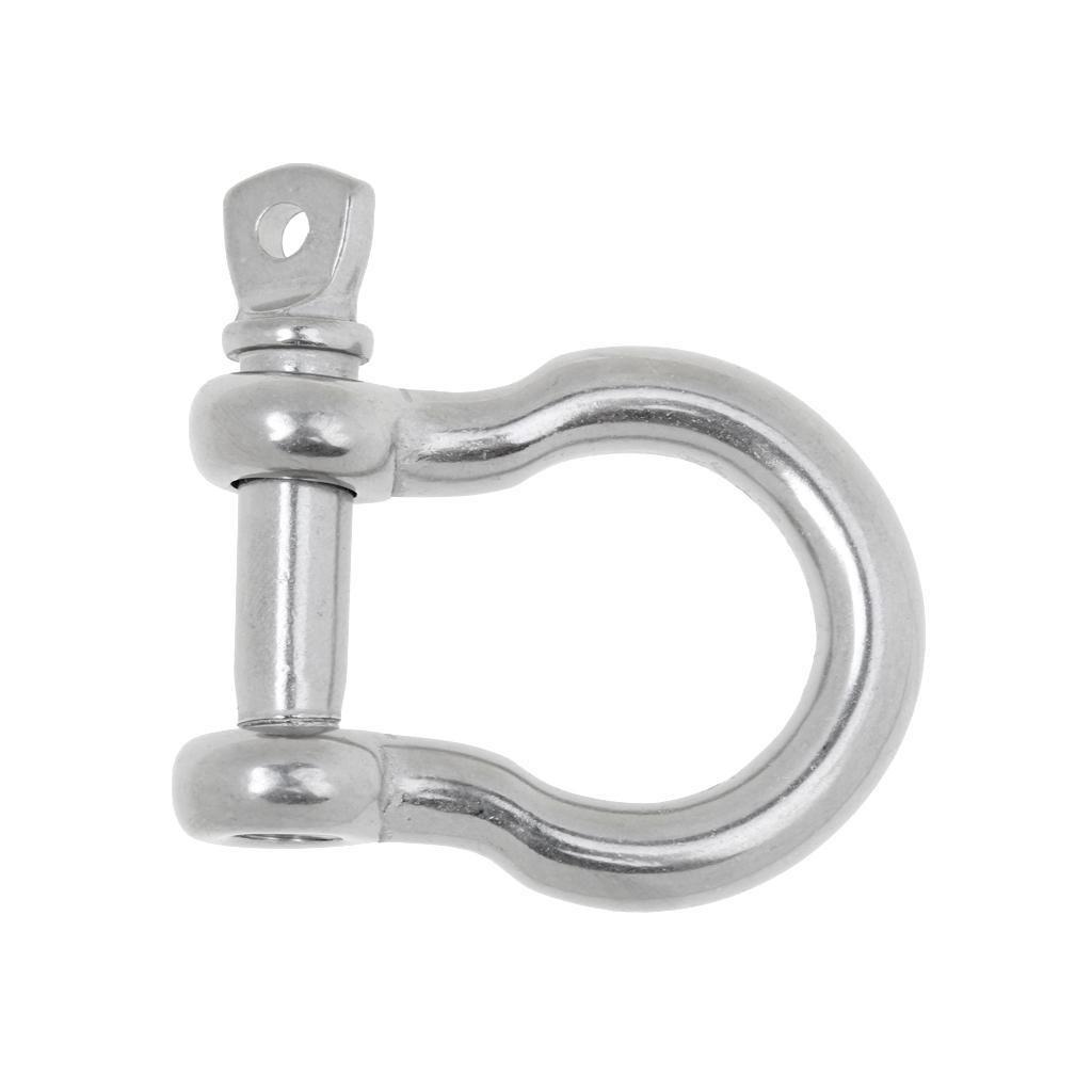 4Pcs 6mm 8mm Boat Marine D Ring Anchor Bow Shackles - 304 Stainless Steel