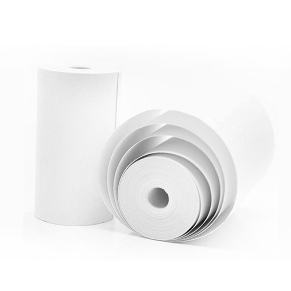 10 Rolls White Blank Thermal Paper Roll 57x25mm/2.17x0.98in Photo Picture Receipt Memo Printing Compatible with Pocket