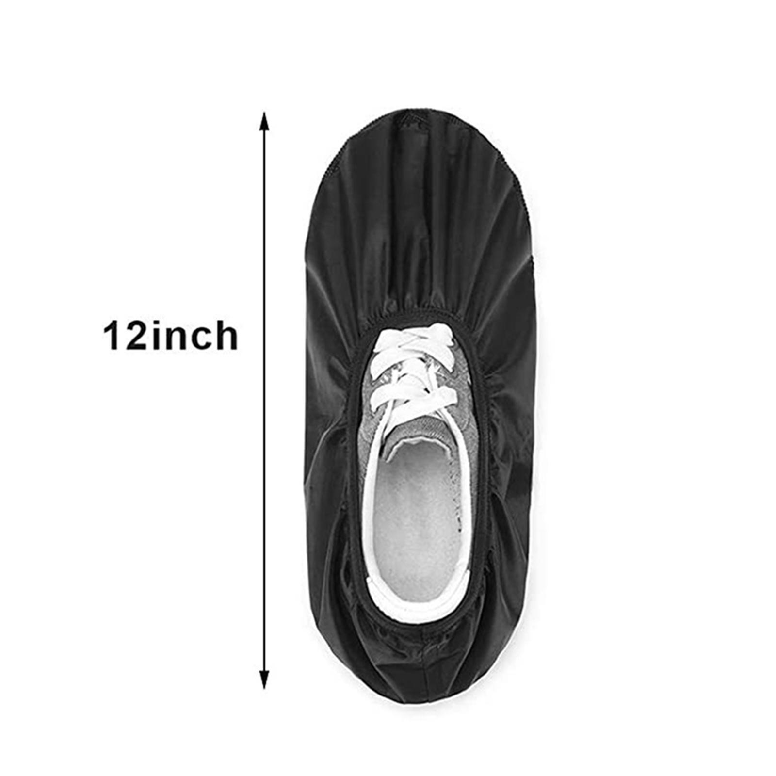 Bowling Shoe Cover 2Pcs Adjustable Portable Overshoes Universal Shoe Protector Durable Thick for Indoor Sports Travel Children Women and Men