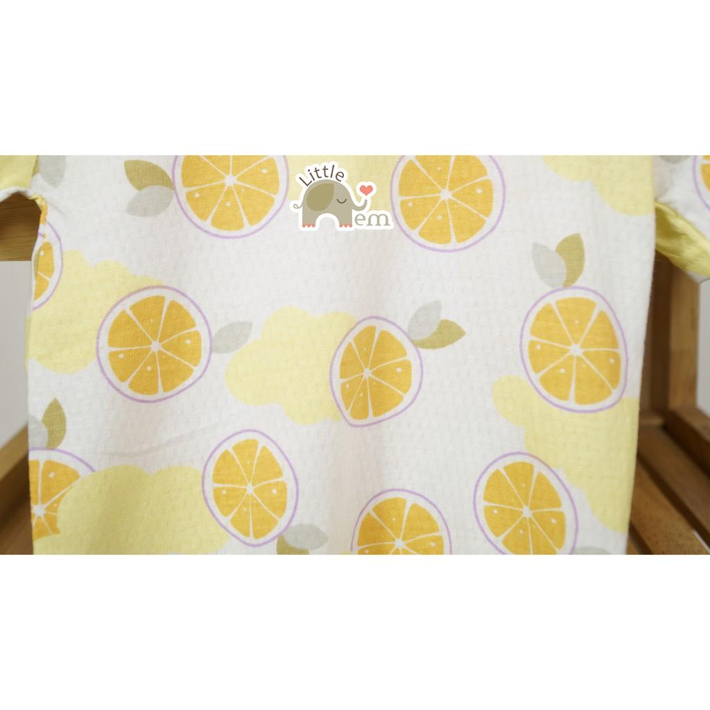 Bộ đồ bé gái Cotton tre cộc tay _ Orange