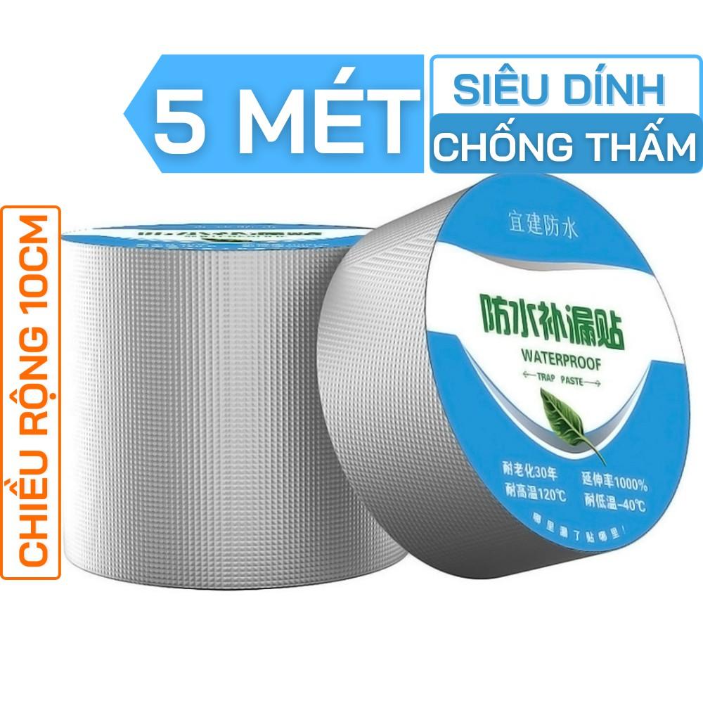 Băng Keo Siêu Dính, Siêu Chống Thấm Nhật Bản Cuộn 5 Mét Dính Trên Nhiều Chất Liệu Công Nghệ Mủ Butyl Nhật Bản