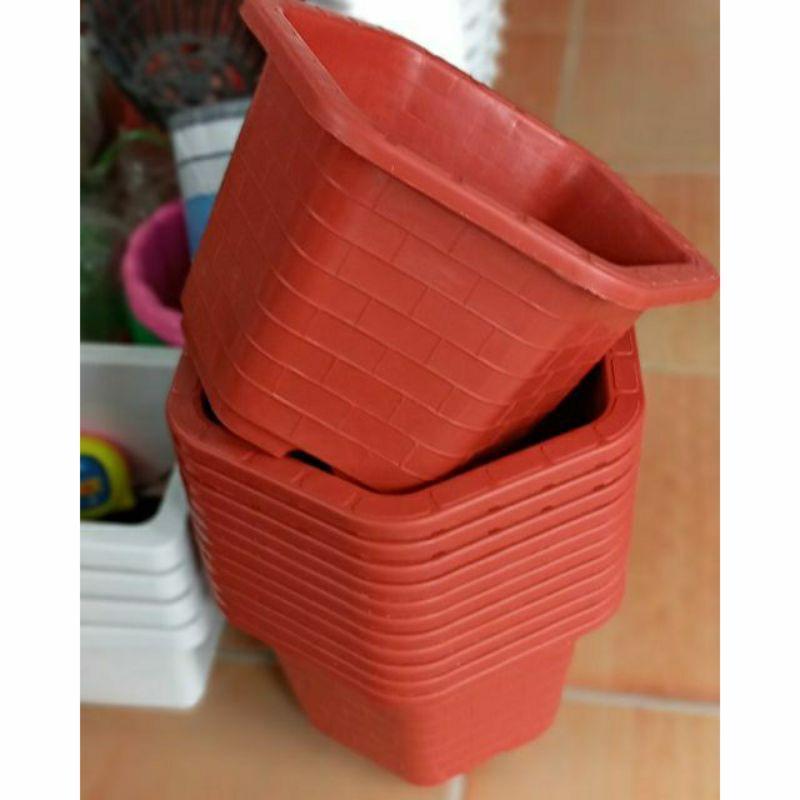 Chậu Nhựa Lục Giác/Đáy Sâu - Dẻo Dai, Bóng Đẹp size lớn FA450