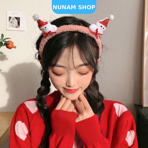 Băng đô cài tóc lông cừu noel giáng sinh đáng yêu xinh xắn Nunam Shop