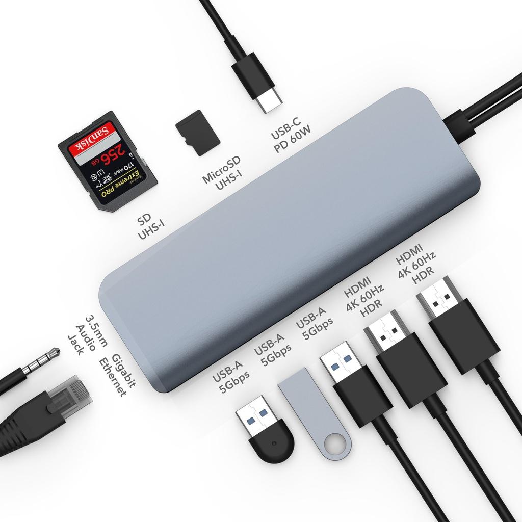 Cổng Chuyển Hyperdrive Viber 10-IN-2 USB-C HUB HD392 Hàng Chính Hãng