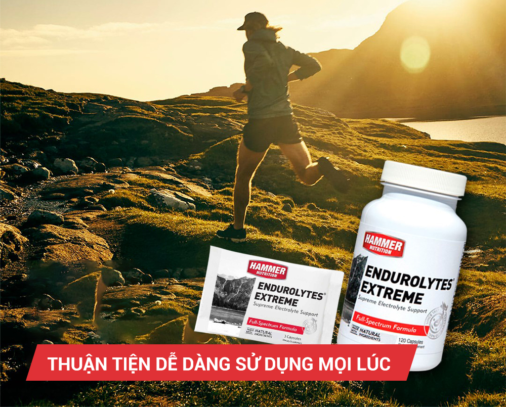 Bộ 4 gói Viên uống điện giải- Hammer Nutrition Endurolytes Extreme