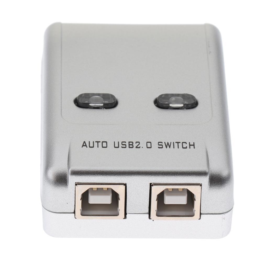 USB 2.0 Sharing Switcher 2 Port USB Switch Selector For PC Printer