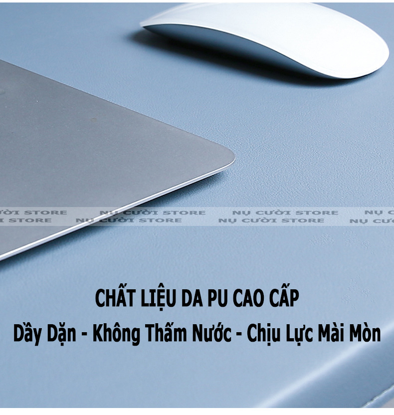 Tấm Lót Chuột Gấp Cạnh, Size Lớn; Pad Bàn Phím Da PU Khổ Lớn; Miếng Lót Chuột Chống Trượt, Bảo Vệ Cổ Tay - Hàng Nhập Khẩu