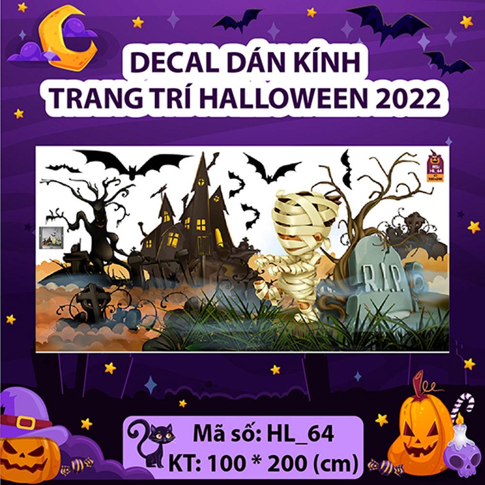 DECAL TRANG TRÍ HALLOWEEN 2022 COMBO KHU RỪNG ZOMBIE