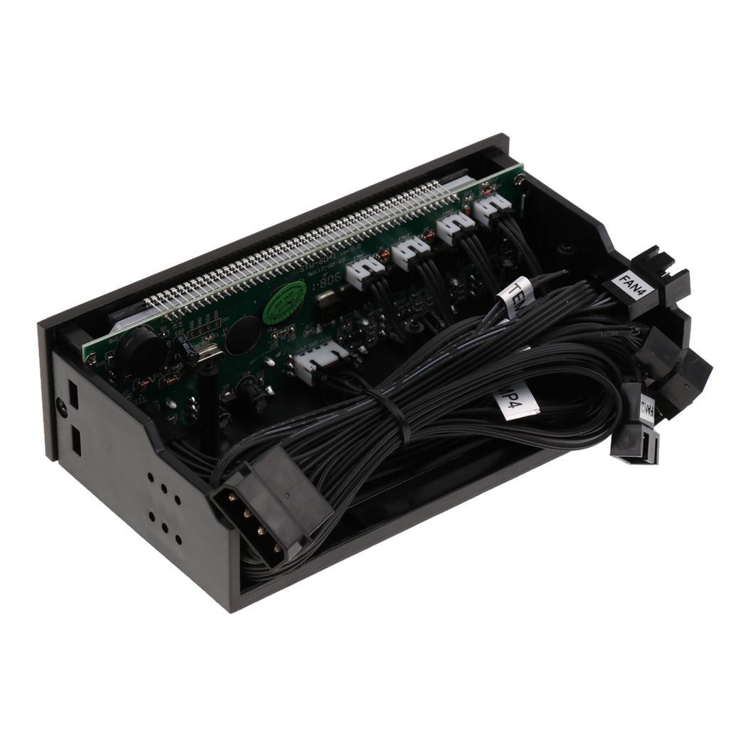 5.25" LCD Fan Controller Front Panel 4 set Temperature Fan Speed Display