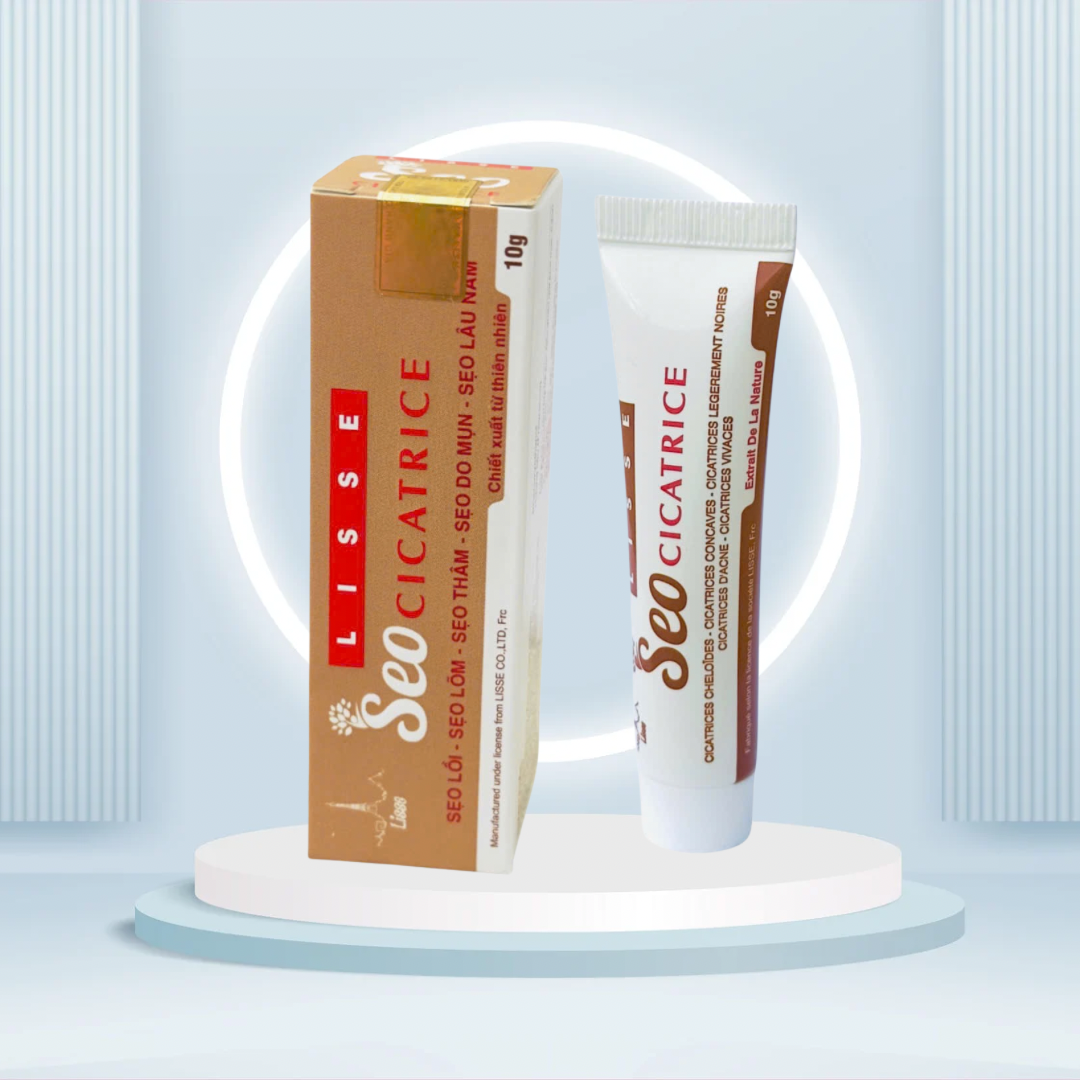 Lisse Sẹo Cicatrice ( tube 10 gam) - làn da phẳng mịn ,sạch sẹo lồi, sẹo lõm, sẹo thâm do mụn, sẹo lâu năm