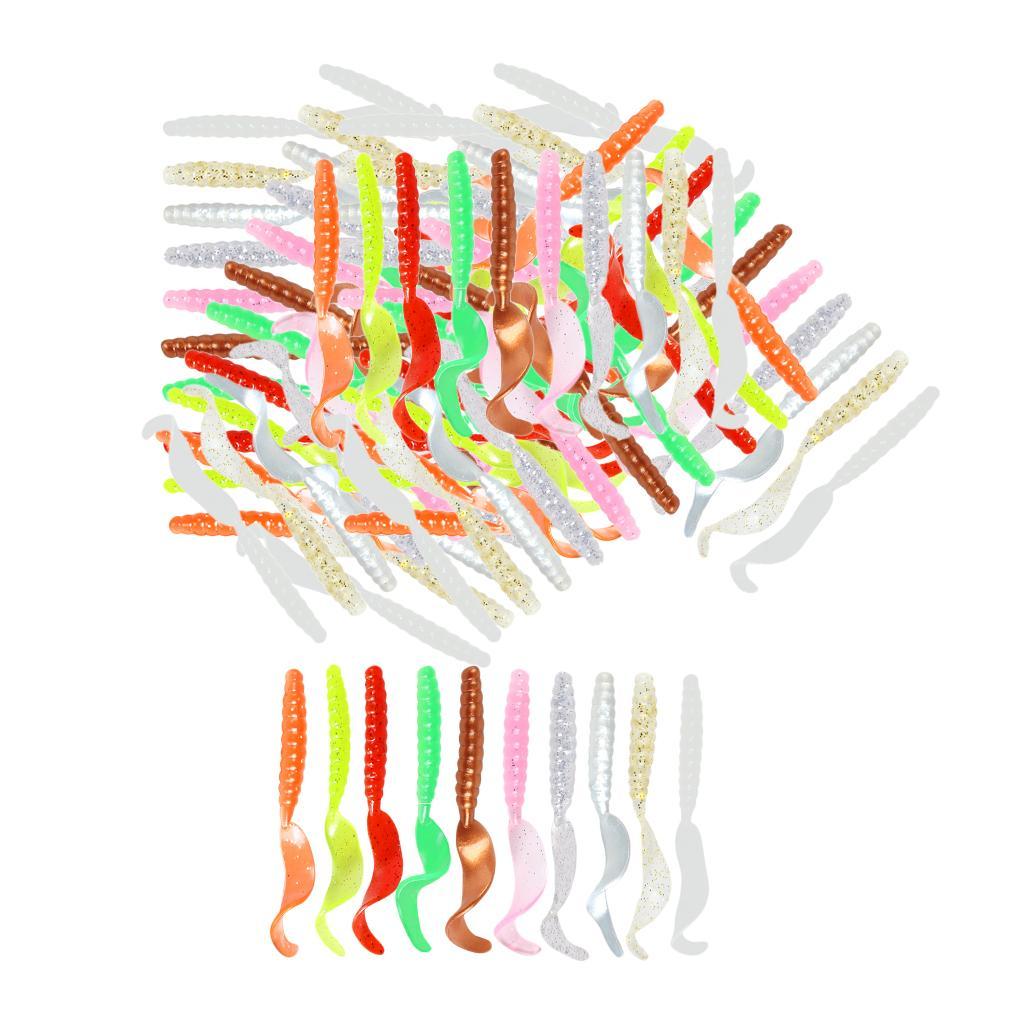 Fishing Bait Lures Realistic Swimbait Artificial Grub Worm Soft Gear Tackles